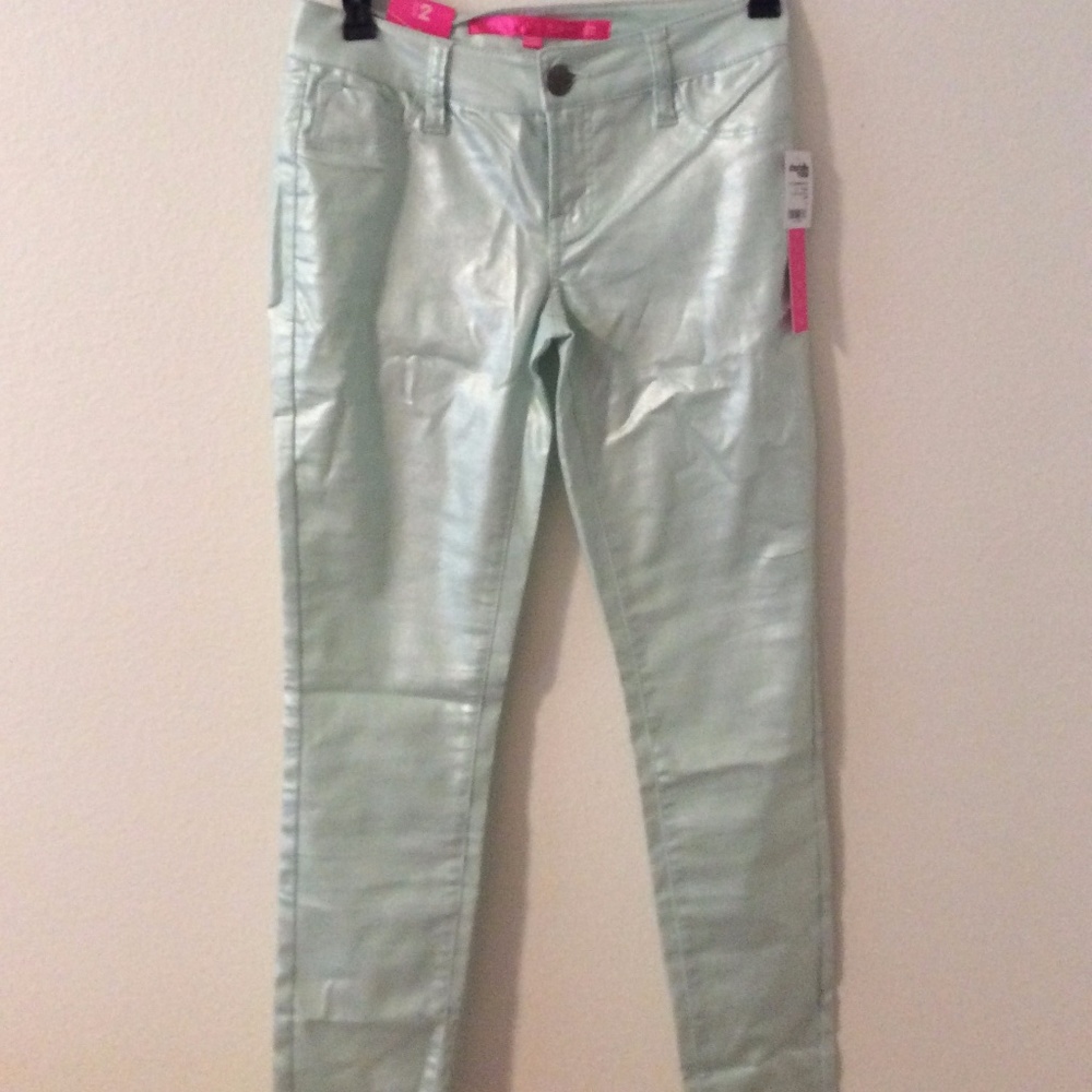 Metallic inspired pants size 2